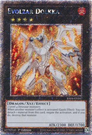 Evolzar Dolkka (Platinum Secret Rare) (RA04-EN167) - Quarter Century Stampede Platinum Secret Rare 1st Edition