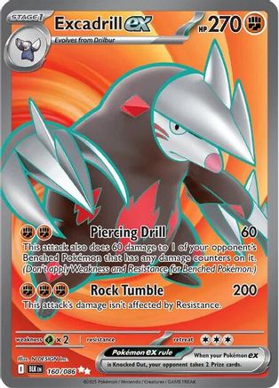 Excadrill ex - 163/086 - Secret Rare