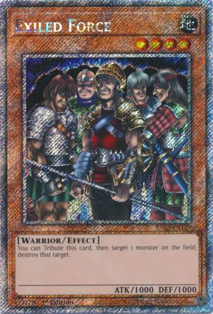 Exiled Force (Platinum Secret Rare) (RA03-EN119) - Quarter Century Bonanza Platinum Secret Rare 1st Edition