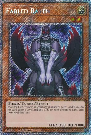 Fabled Raven (Platinum Secret Rare) (RA03-EN239) - Quarter Century Bonanza Platinum Secret Rare 1st Edition