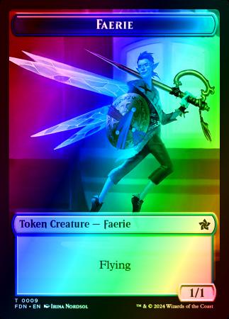 Faerie // Fish Doubled-Sided Token - 9 // 10 - Foil