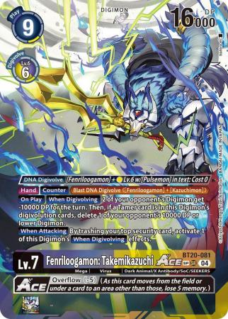 Fenriloogamon: Takemikazuchi ACE (Textured) - BT20-081 SR - Super Rare