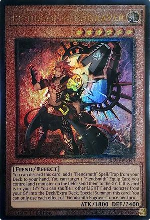 Fiendsmith Engraver (PUR) (RA04-EN049) - Quarter Century Stampede Prismatic Ultimate Rare 1st Edition