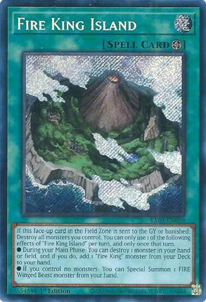 Fire King Island (Secret Rare) (RA03-EN059) - Quarter Century Bonanza Secret Rare 1st Edition