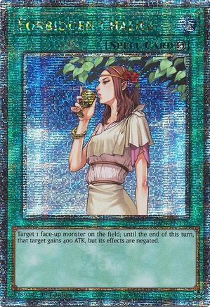 Forbidden Chalice (Quarter Century Secret Rare) (RA04-EN137) - Quarter Century Stampede Quarter Century Secret Rare 1st Edition