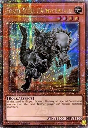 Fossil Dyna Pachycephalo (Quarter Century Secret Rare) (RA03-EN195) - Quarter Century Bonanza Quarter Century Secret Rare 1st Edition