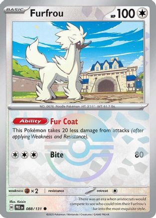 Furfrou - 088/131 - Common Pokeball Reverse Holo