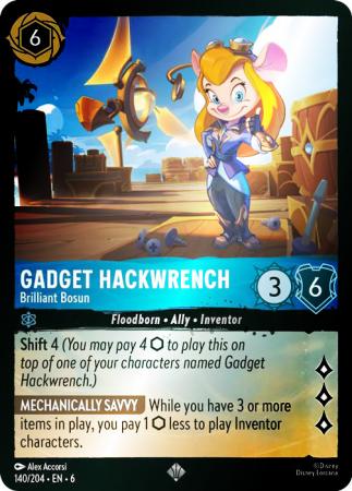 Gadget Hackwrench - Brilliant Bosun - 140/204 - Super Rare Cold Foil