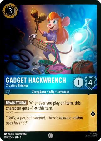 Gadget Hackwrench - Creative Thinker - 139/204 - Common Cold Foil