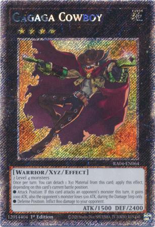 Gagaga Cowboy (Platinum Secret Rare) (RA04-EN064) - Quarter Century Stampede Platinum Secret Rare 1st Edition