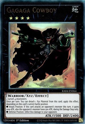 Gagaga Cowboy (PUR) (RA04-EN064) - Quarter Century Stampede Prismatic Ultimate Rare 1st Edition