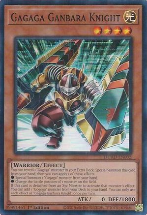 Gagaga Ganbara Knight (DUAD-EN002) - Duelist's Advance Super Rare 1st Edition