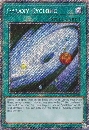 Galaxy Cyclone (Platinum Secret Rare) (RA04-EN250) - Quarter Century Stampede Platinum Secret Rare 1st Edition