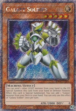 Galaxy Soldier (Platinum Secret Rare) (RA04-EN219) - Quarter Century Stampede Platinum Secret Rare 1st Edition