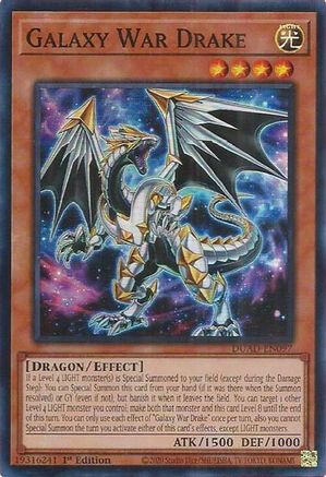 Galaxy War Drake (DUAD-EN097) - Duelist's Advance Super Rare 1st Edition