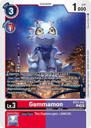 Gammamon - BT21-010 U - Uncommon