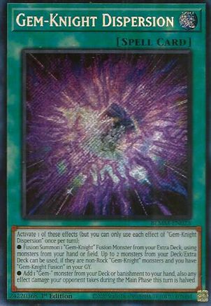 Gem-Knight Dispersion (BLMM-EN023) - Battles of Legend: Monster Mayhem Secret Rare 1st Edition