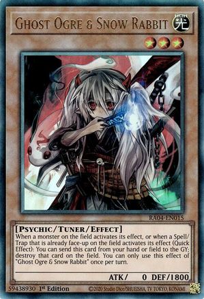 Ghost Ogre & Snow Rabbit (PUR) (RA04-EN015) - Quarter Century Stampede Prismatic Ultimate Rare 1st Edition