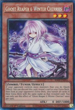 Ghost Reaper & Winter Cherries (Alternate Art) (PCR) (RA03-EN014) - Quarter Century Bonanza Prismatic Collector's Rare 1st Edition