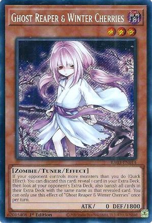 Ghost Reaper & Winter Cherries (Alternate Art) (Secret Rare) (RA03-EN014) - Quarter Century Bonanza Secret Rare 1st Edition