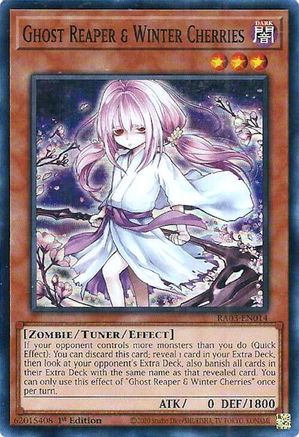 Ghost Reaper & Winter Cherries (Alternate Art) (RA03-EN014) - Quarter Century Bonanza Super Rare 1st Edition