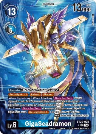 GigaSeadramon (Alternate Art) - BT20-028 SR - Super Rare