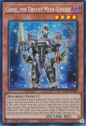 Girsu, the Orcust Mekk-Knight (PCR) (RA03-EN026) - Quarter Century Bonanza Prismatic Collector's Rare 1st Edition