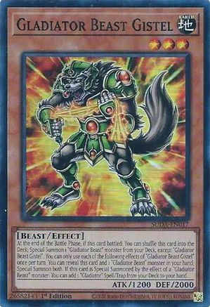 Gladiator Beast Gistel (SUDA-EN017) - Supreme Darkness Super Rare 1st Edition