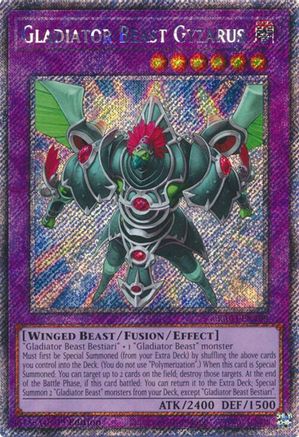 Gladiator Beast Gyzarus (Platinum Secret Rare) (RA03-EN198) - Quarter Century Bonanza Platinum Secret Rare 1st Edition
