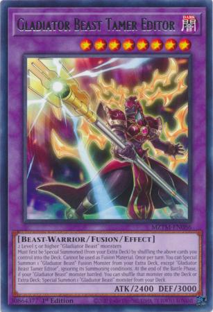 Gladiator Beast Tamer Editor (MZTM-EN086) - Maze of the Master Rare 1st Edition