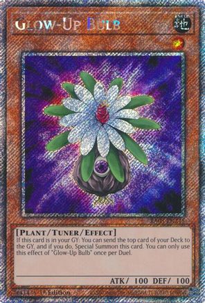 Glow-Up Bulb (Platinum Secret Rare) (RA03-EN245) - Quarter Century Bonanza Platinum Secret Rare 1st Edition