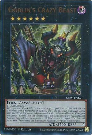 Goblin's Crazy Beast (MP25-EN163) - 2025 Mega-Pack Ultra Rare 1st Edition
