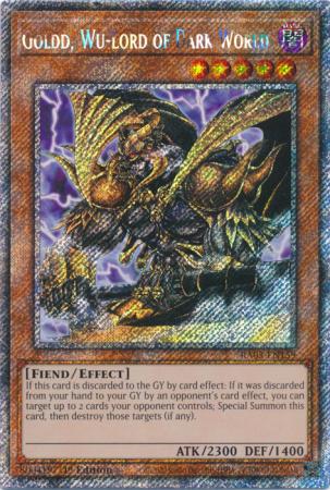 Goldd, Wu-Lord of Dark World (Platinum Secret Rare) (RA03-EN159) - Quarter Century Bonanza Platinum Secret Rare 1st Edition