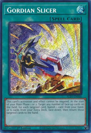 Gordian Slicer (ALIN-EN066) - Alliance Insight Secret Rare 1st Edition