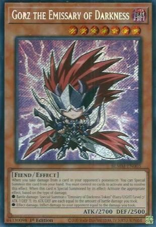 Gorz the Emissary of Darkness (BLMM-EN005) - Battles of Legend: Monster Mayhem Secret Rare 1st Edition