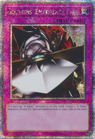 Gottoms' Emergency Call (Quarter Century Secret Rare) (RA04-EN138) - Quarter Century Stampede Quarter Century Secret Rare 1st Edition