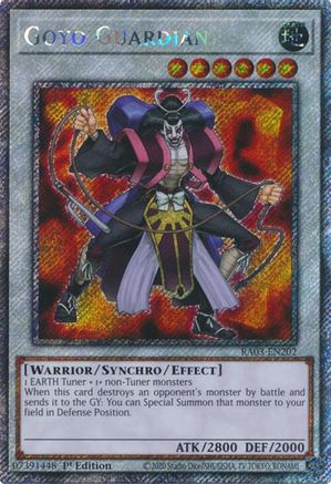Goyo Guardian (Platinum Secret Rare) (RA03-EN202) - Quarter Century Bonanza Platinum Secret Rare 1st Edition