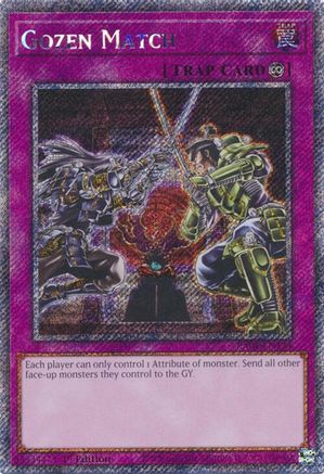 Gozen Match (Platinum Secret Rare) (RA04-EN134) - Quarter Century Stampede Platinum Secret Rare 1st Edition