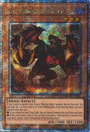Graff, Malebranche of the Burning Abyss (Quarter Century Secret Rare) (RA04-EN234) - Quarter Century Stampede Quarter Century Secret Rare 1st Edition
