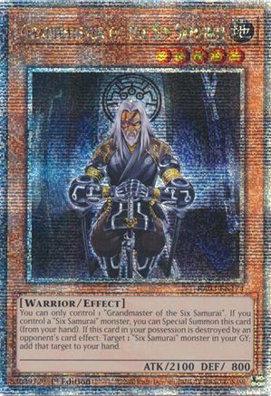 Grandmaster of the Six Samurai (Quarter Century Secret Rare) (RA03-EN174) - Quarter Century Bonanza Quarter Century Secret Rare 1st Edition