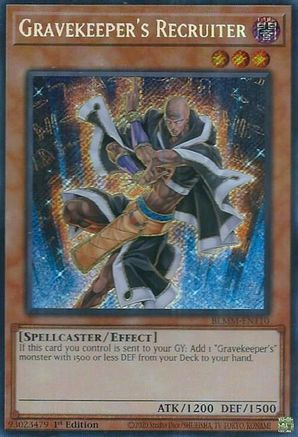 Gravekeeper's Recruiter (BLMM-EN110) - Battles of Legend: Monster Mayhem Secret Rare 1st Edition