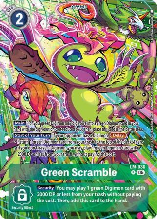 Green Scramble (Alternate Art) (Palmon) - LM-030 P - Promo