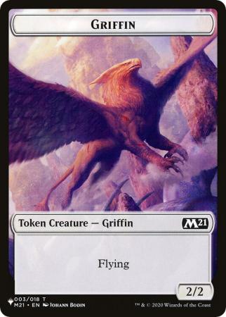 Griffin // Ajani's Pridemate Double-sided Token - 3 // 1