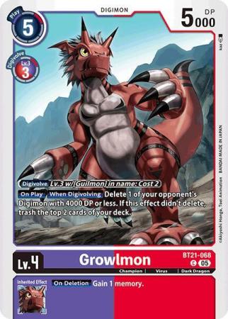 Growlmon - BT21-068 C - Common