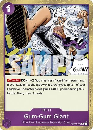 Gum-Gum Giant - OP09-078 - Rare Foil
