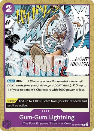 Gum-Gum Lightning - OP09-077 - Uncommon