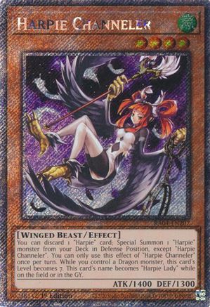Harpie Channeler (Platinum Secret Rare) (RA04-EN207) - Quarter Century Stampede Platinum Secret Rare 1st Edition