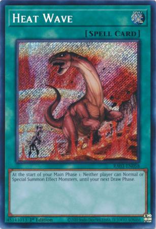 Heat Wave (Secret Rare) (RA03-EN058) - Quarter Century Bonanza Secret Rare 1st Edition