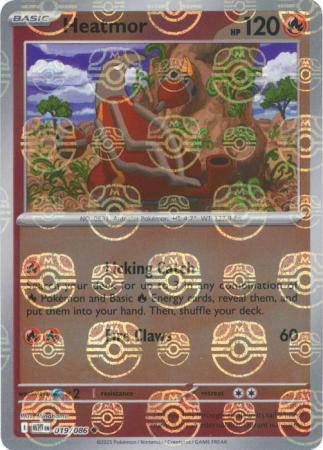 Heatmor (Master Ball Pattern) - 019/086 - Uncommon Reverse Holo