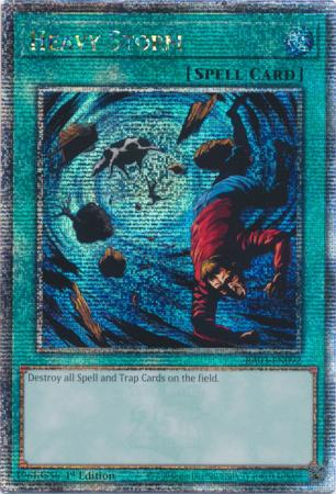 Heavy Storm (Platinum Secret Rare) (RA03-EN092) - Quarter Century Bonanza Platinum Secret Rare 1st Edition